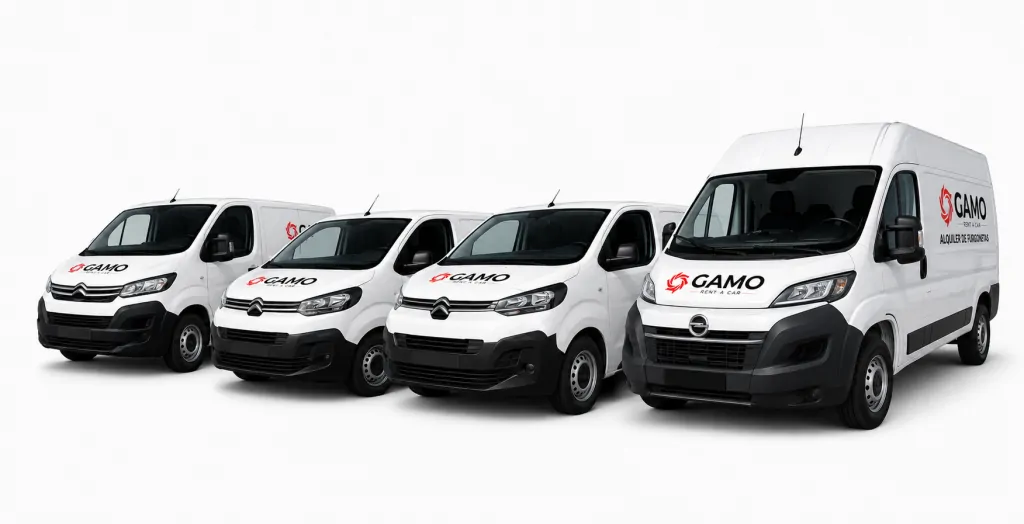 Flota de furgonetas de alquiler de GAMO Rent a Car en Elche